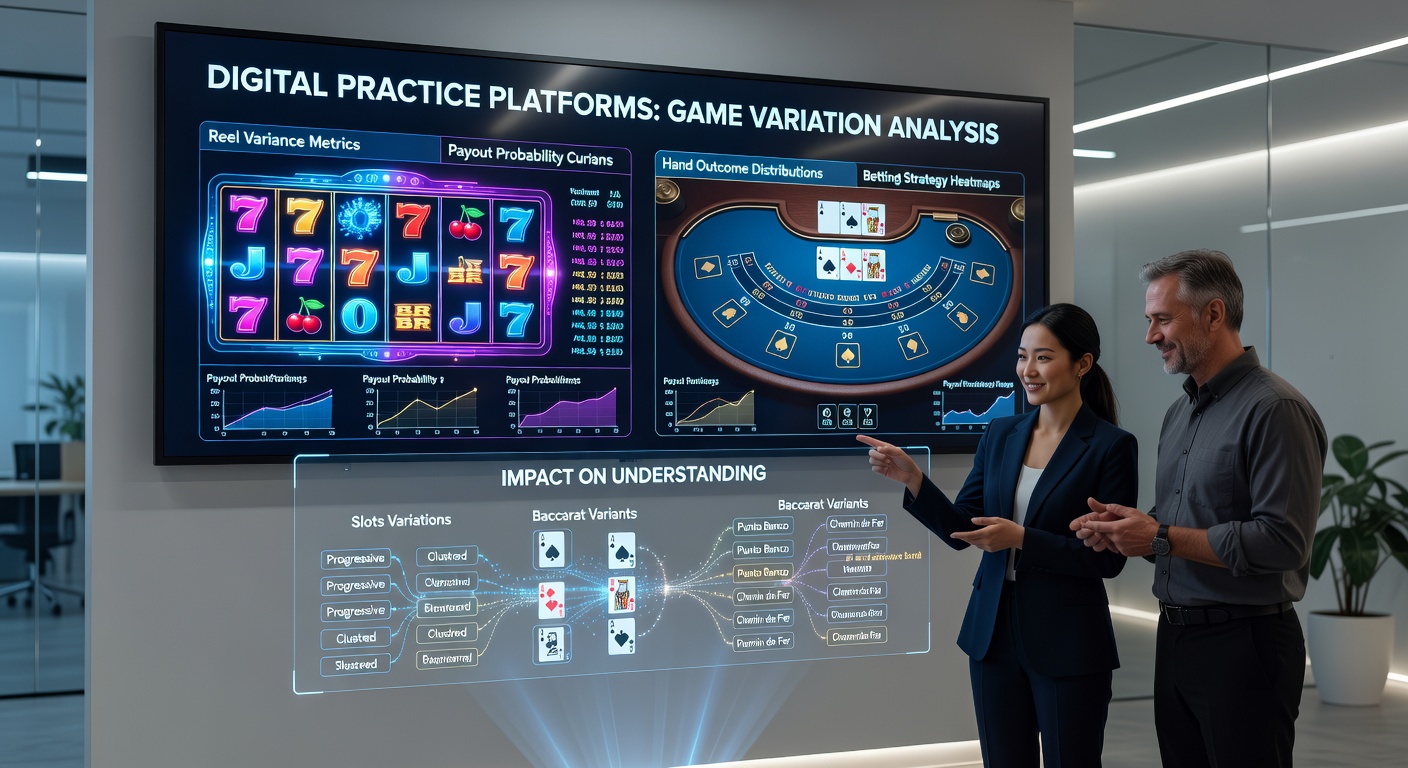 Interaktive Statistik-Tools auf digitalen Übungsplattformen vergleichen Varianten von Slots und Baccarat